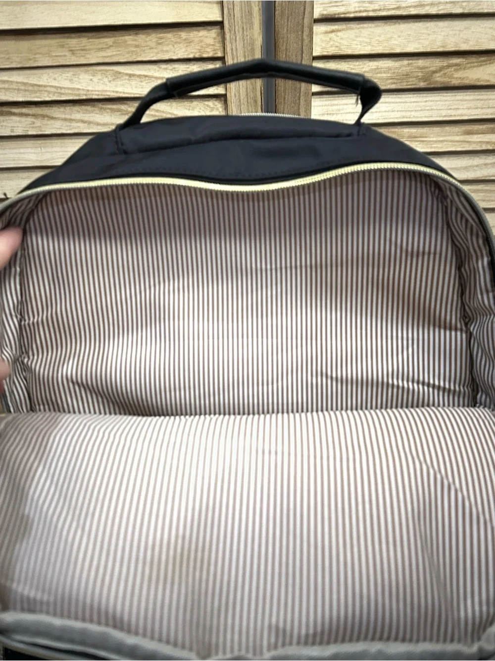 Black Quilted women’s Backpack with usb charging